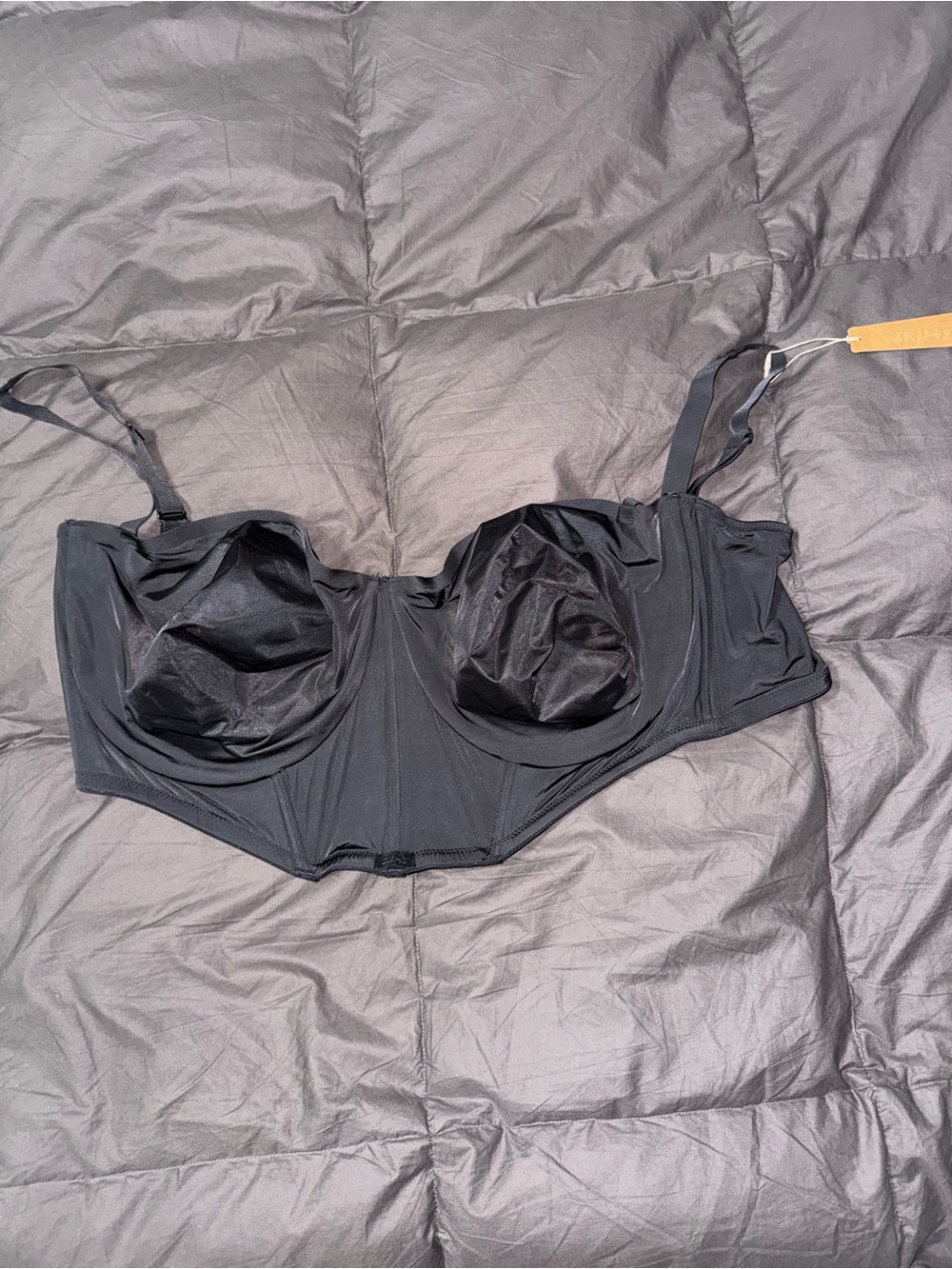SKIMS Black Longline Bustier corset Bra